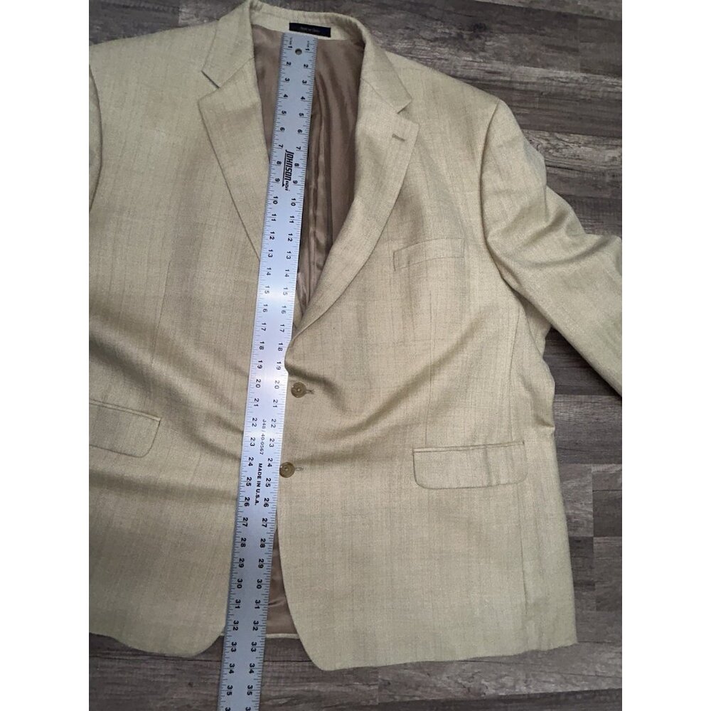 Lauren Ralph Lauren Men's Blazer 56R Beige Silk Wool Sport Coat Career Office - Picture 11 of 12